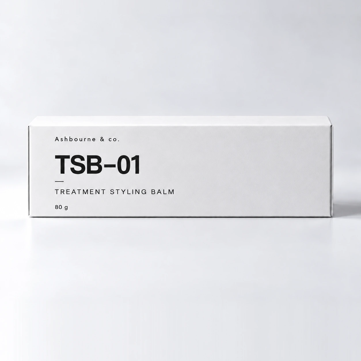 White rectangular TSB–01 carton